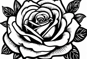 rose with heart for mom tattoo idea
