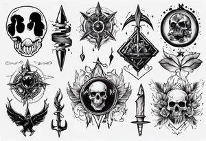 Sketches of black and black tattoo idea