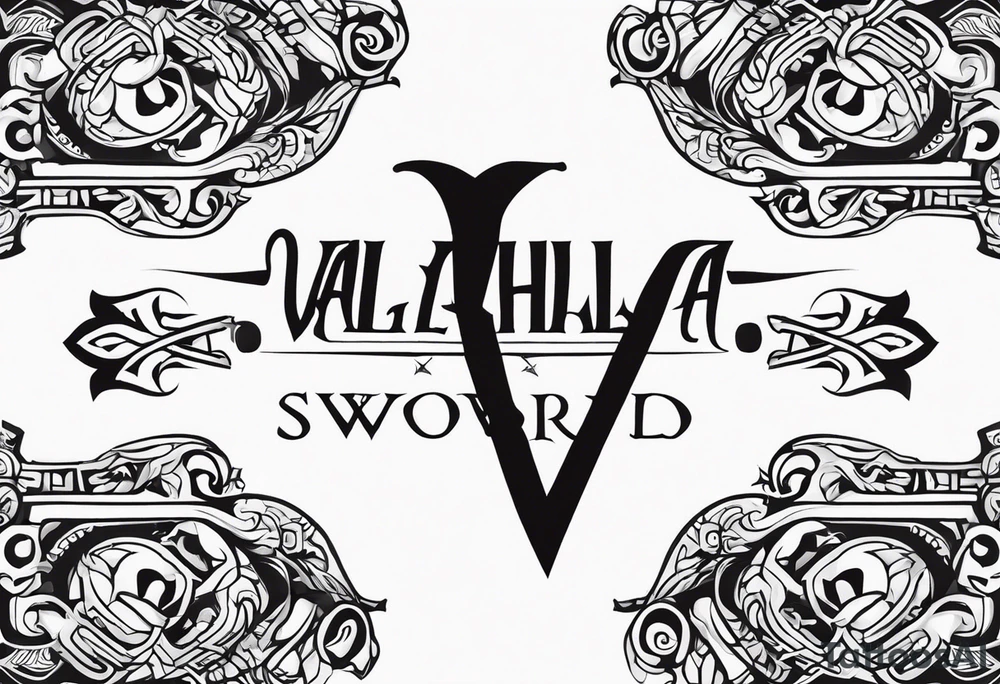 Valhalla sword tattoo idea