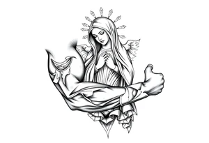 Mexican gang virgin mary tattoo idea