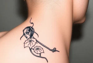 Poison ivy character comic style sketch tattoo tattoo idea