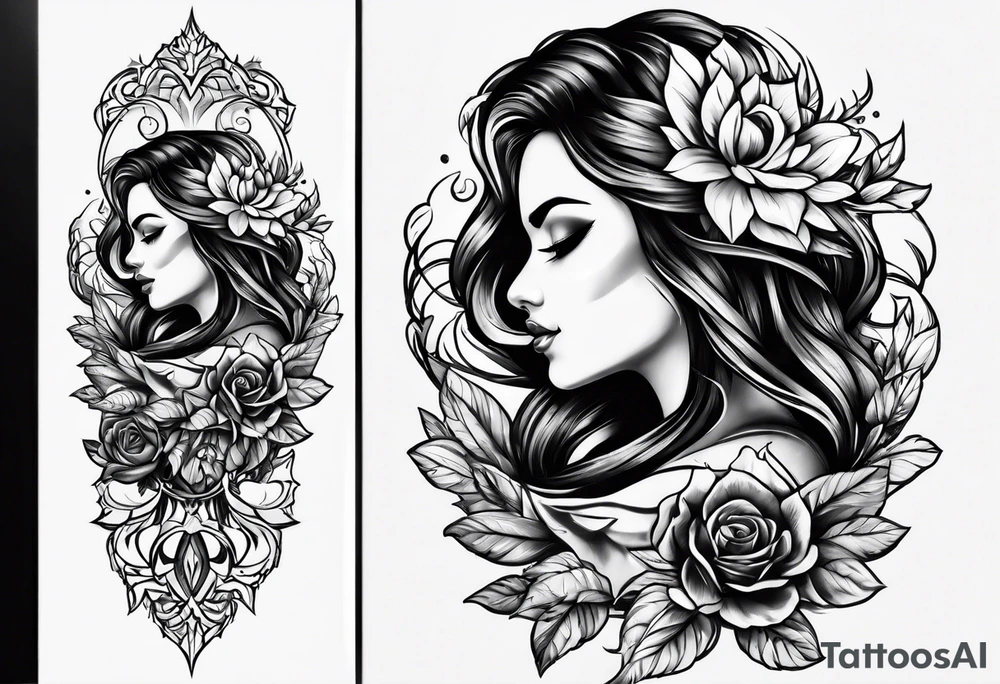 flair fire elbow tattoo idea