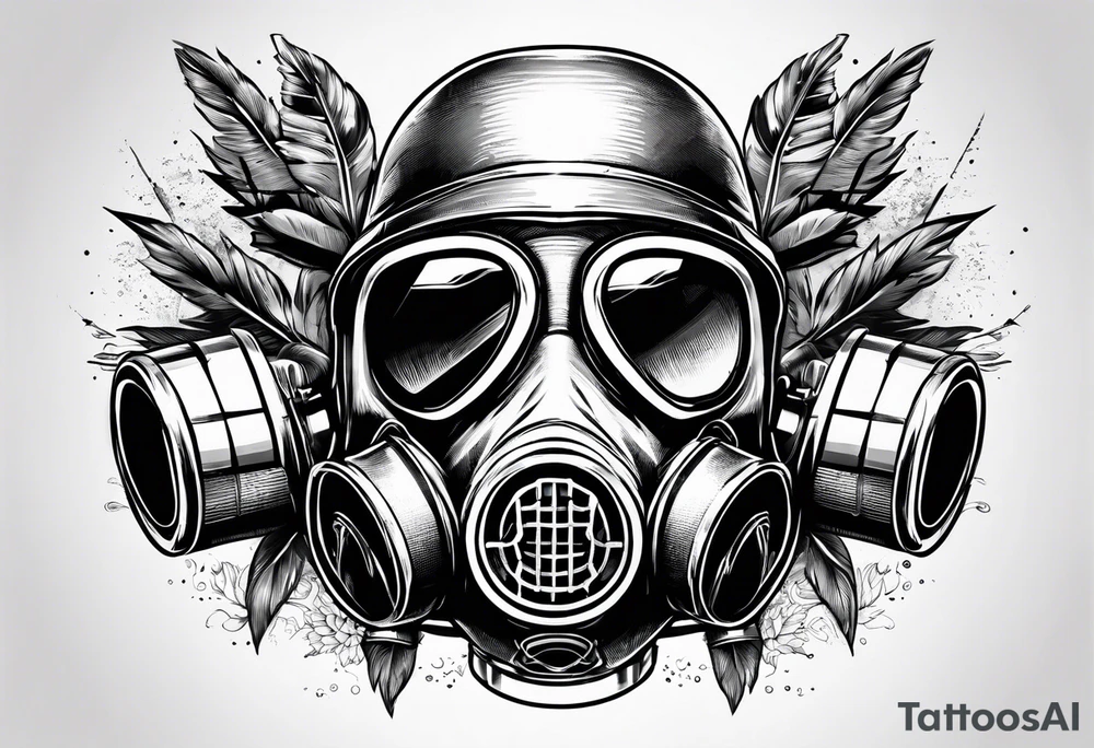 world war 2 gasmask tattoo idea