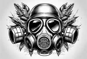 world war 2 gasmask tattoo idea