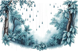 rain forest background
blue rain drops tattoo idea