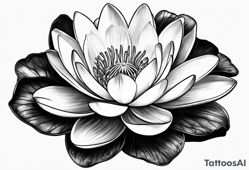Violets, water lily tattoo idea