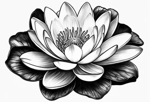 Violets, water lily tattoo idea