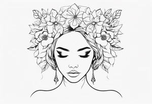 Flower Headed girl tattoo idea