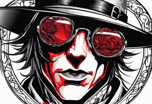 Bleeding eye flow from Alucard in Hellsing tattoo tattoo idea