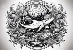 Sea creatures tattoo idea