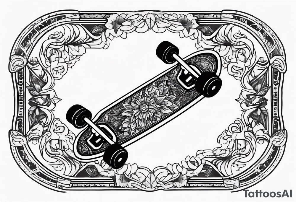 Retro Skateboard tattoo idea