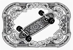 Retro Skateboard tattoo idea