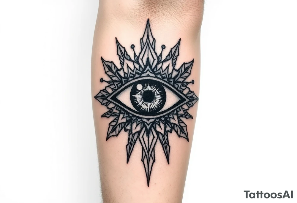 Half sleeve tattoo of the eye of providence. tattoo idea