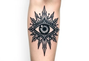 Half sleeve tattoo of the eye of providence. tattoo idea