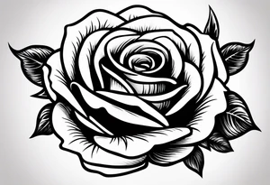 Rose head tattoo idea