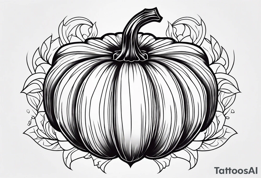 Pumpkin masculine tattoo idea