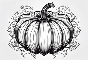 Pumpkin masculine tattoo idea