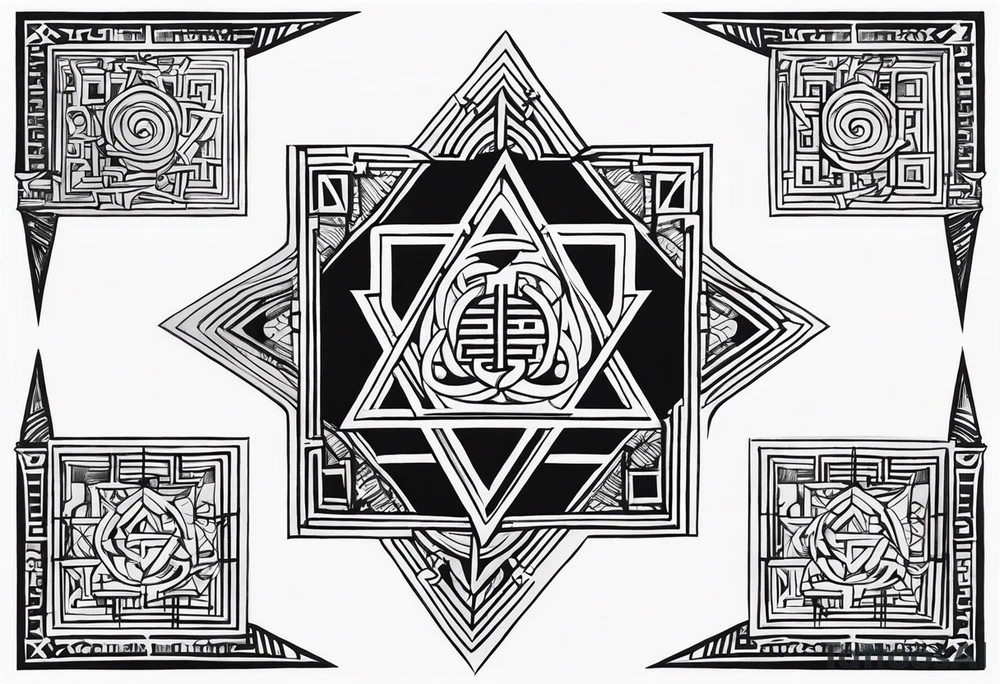 Ancient tetragrammaton to represent God's chosen one tattoo idea