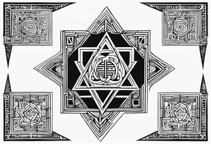 Ancient tetragrammaton to represent God's chosen one tattoo idea