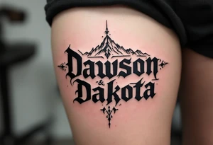 Dawson and Dakota names tattoo idea