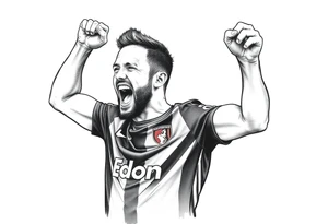 Steve fletcher celebrating Bournemouth win tattoo idea