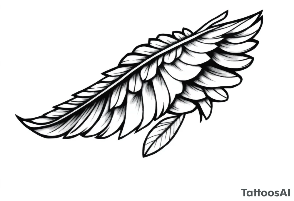spiritual bold line feather indian tattoo idea
