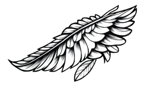 spiritual bold line feather indian tattoo idea