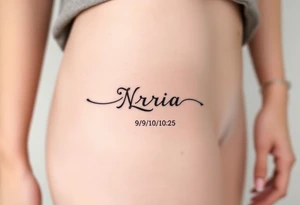 Name Nriaa birthday 9/24/05 death date 2/10/25 include halo infinite tattoo idea