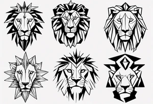 wild king lion tattoo idea