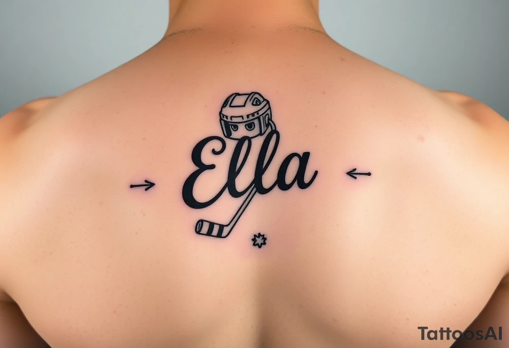 Ella hockey theme tattoo idea