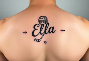 Ella hockey theme tattoo idea