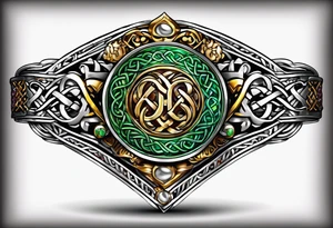 Cheers Mate text, armband +Celtic +Cancer Ribbon +tribal +artistic tattoo idea