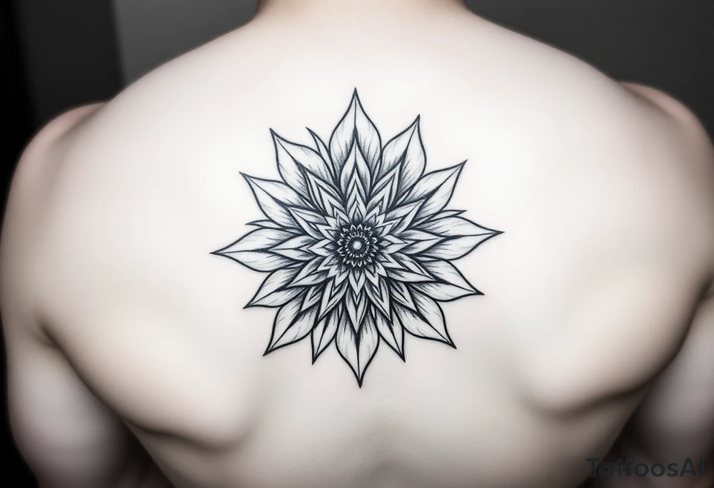 Dahlia mandala tattoo idea
