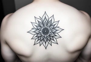 Dahlia mandala tattoo idea