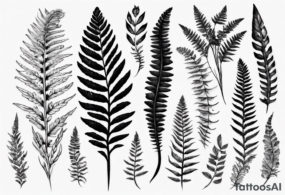 Swordfern tattoo idea