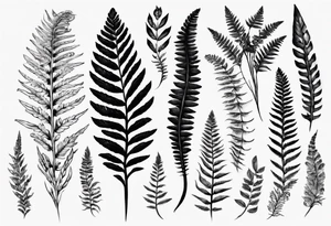 Swordfern tattoo idea