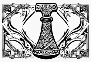 thor's hammer mjolnir knotwork sleeve tattoo tattoo idea