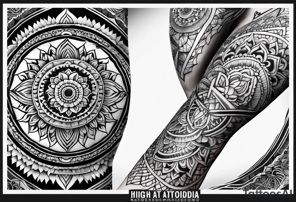 Mandala full arm tattoo idea