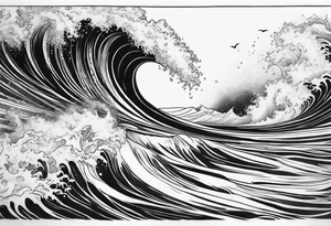 rough ocean tattoo idea