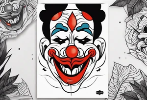 El triste payaso tattoo idea