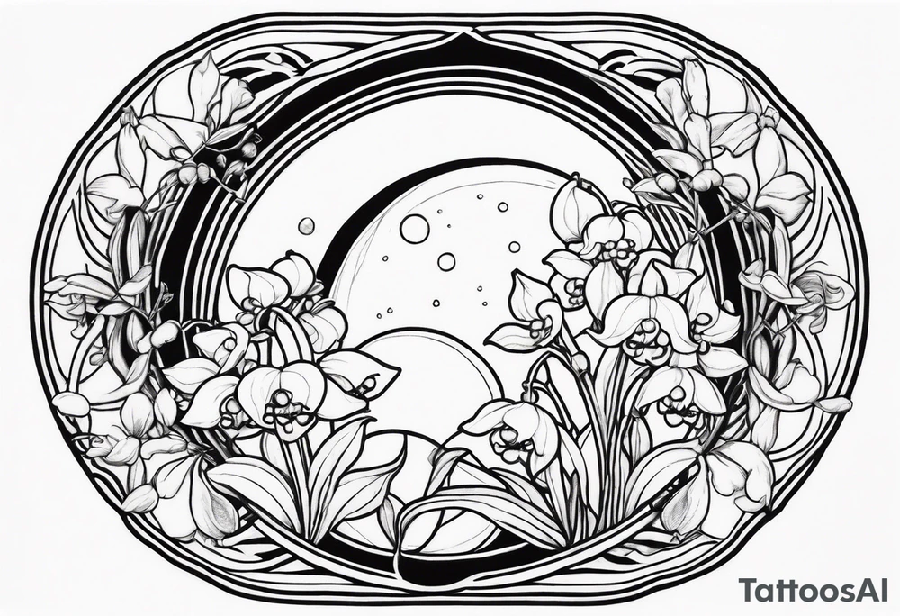 Lilly of the valley and Saturn tattoo idea