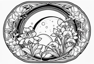 Lilly of the valley and Saturn tattoo idea