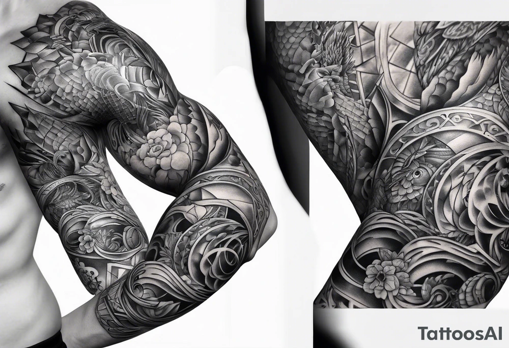 Whole arm looks like a machine tattoo idea