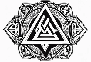 Valhalla shield 
valknut tattoo idea