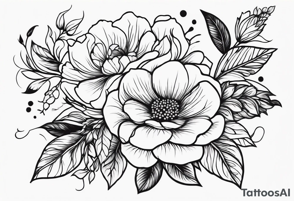i want a full arm tattoo with simple flowers and roses tattoo idea