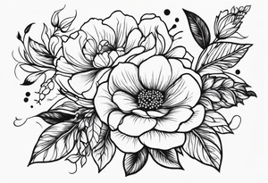 i want a full arm tattoo with simple flowers and roses tattoo idea