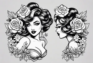 Pinup girls tattoo idea