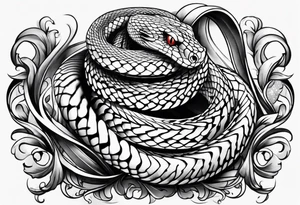 snake vertical tattoo idea