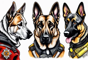 sheriff k-9 sgt, paramedic, firefighter tattoo idea