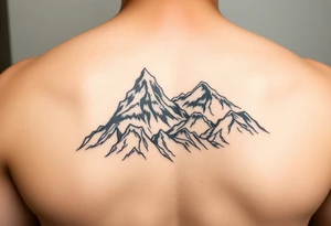 japanese mountains tattoo idea